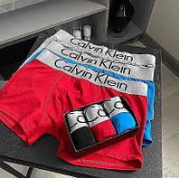 Трусы мужские боксеры Calvin Klein 3 шт в подарочной упаковке / мужских трусов / кельвин кляйн нижнее белье