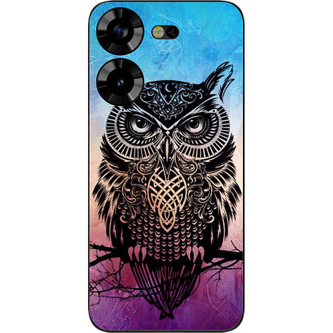 Силіконовий чохол Case для Tecno Pova 5 4G з картинкою Сова, фото 1