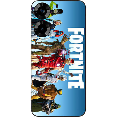 Силіконовий чохол Case для Tecno Pova 5 4G з картинкою Fortnite Месники, фото 1