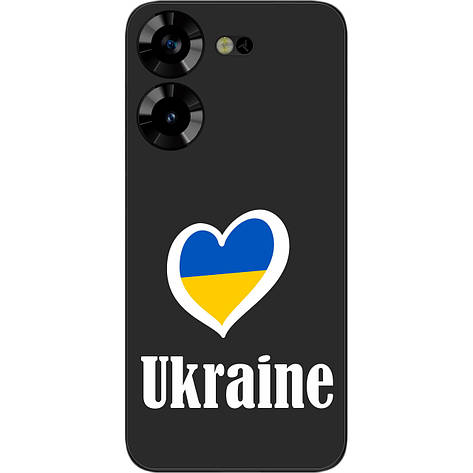 Силіконовий чохол Case для Tecno Pova 5 4G з картинкою Серце України, фото 1