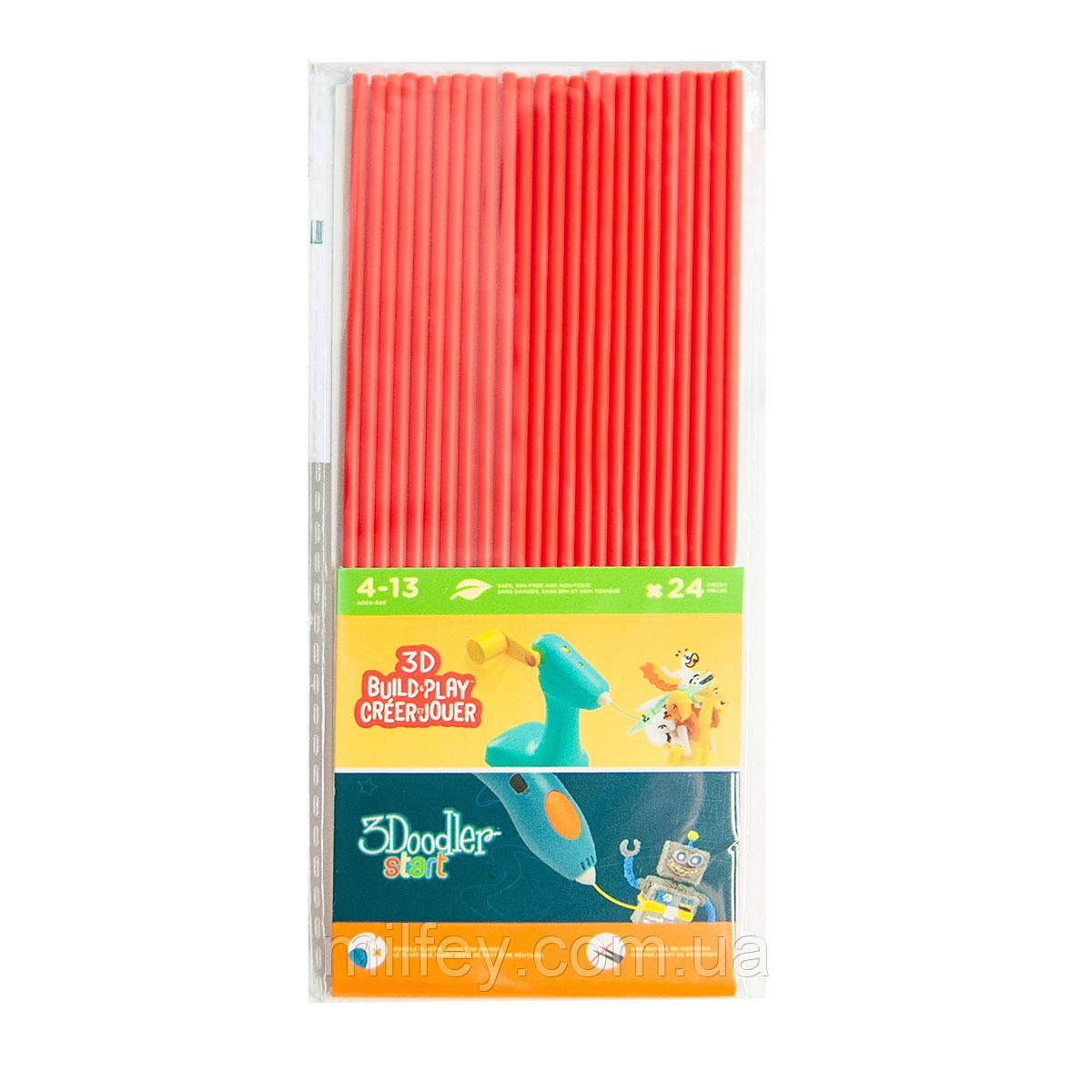 Набір стрижнів для 3D-ручки 3Doodler Start (червоний, 24 шт.), фото 1