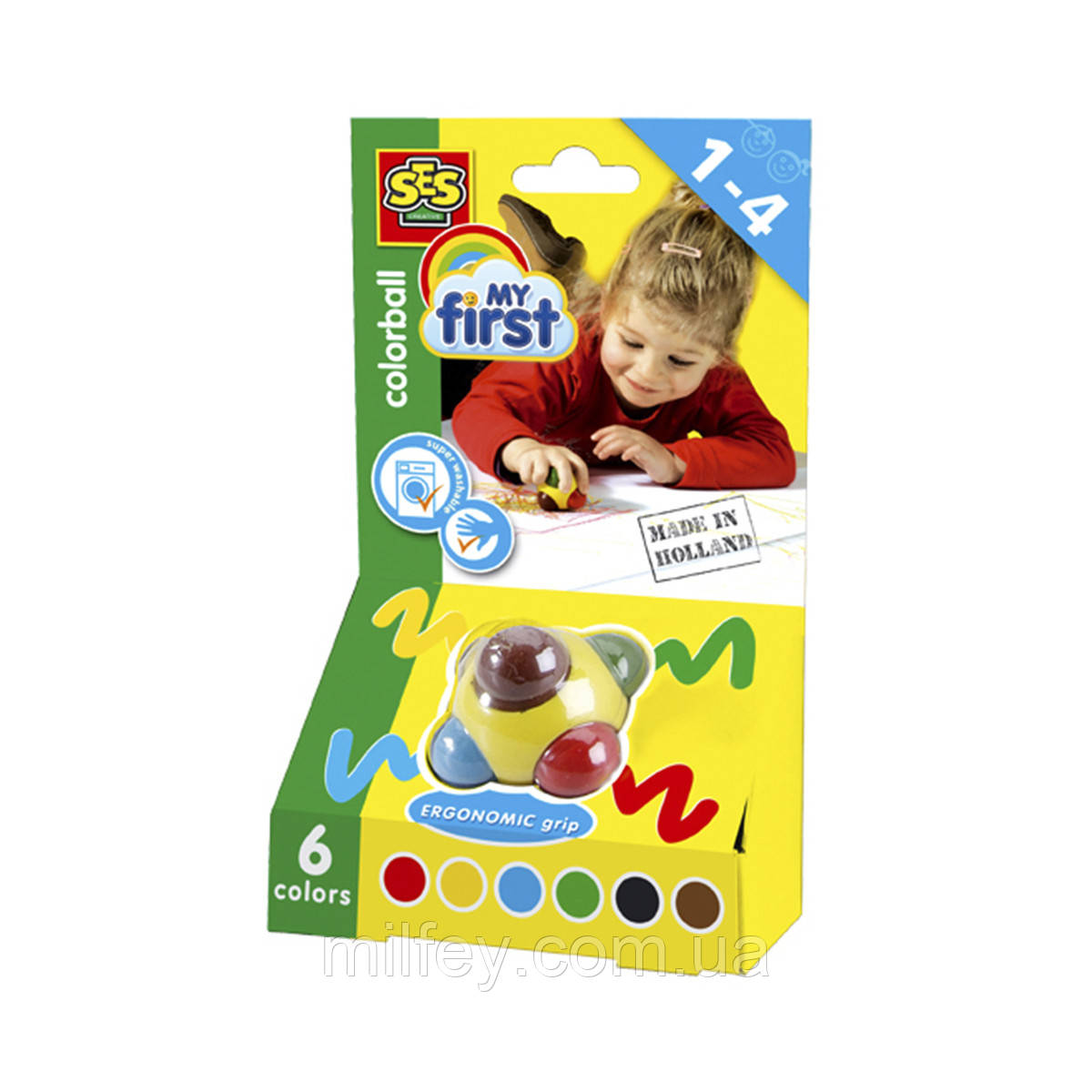 Олівець-шар серії My first SES - ВОВШЕБНИЙ ШАР (6 кольорів в одному корпусі), фото 1