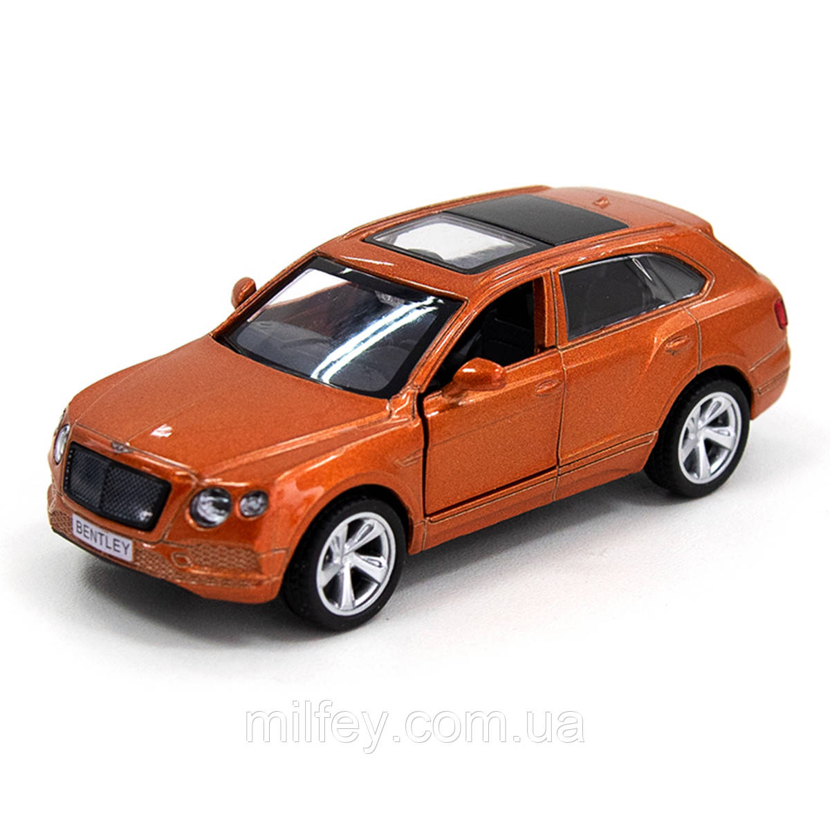 Автомодель — BENTLEY BENTAYGA (жовтогарячий), фото 1