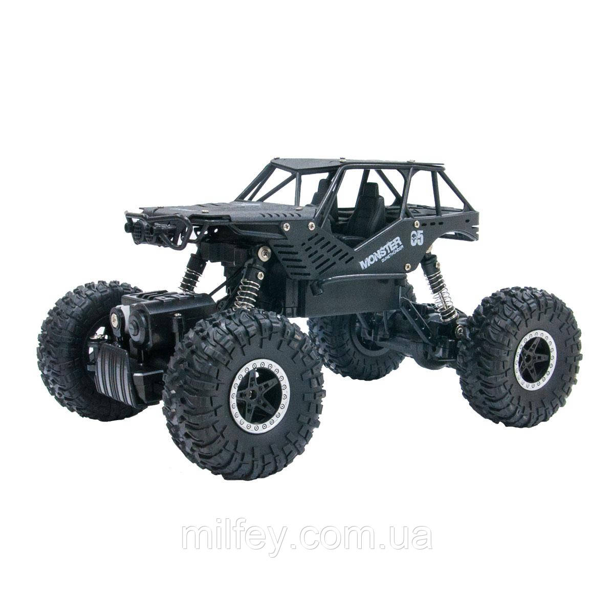 Автомобіль OFF-ROAD CRAWLER на р/у – TIGER (матовий чорний, акум. 4,8V, метал. корпус, 1:18), фото 1