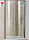 Душові двері в нішу Shower Relax 90x190 см двостулкові розпашні матове безпечне скло 6мм, фото 2