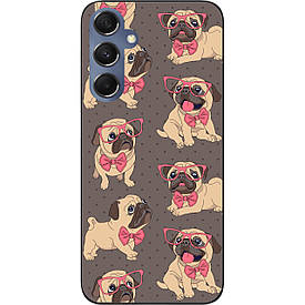 Бампер силіконовий Case для Samsung Galaxy M34 5G з малюнком Мопсики