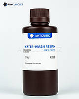 Серая Смываемая водой Фотополимерная смола | Anycubic Water-Wash Resin+ Gray 0,5 кг