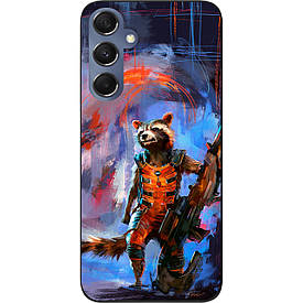 Силіконовий чохол Case для Samsung Galaxy M34 5G з картинкою Єнот Ракета