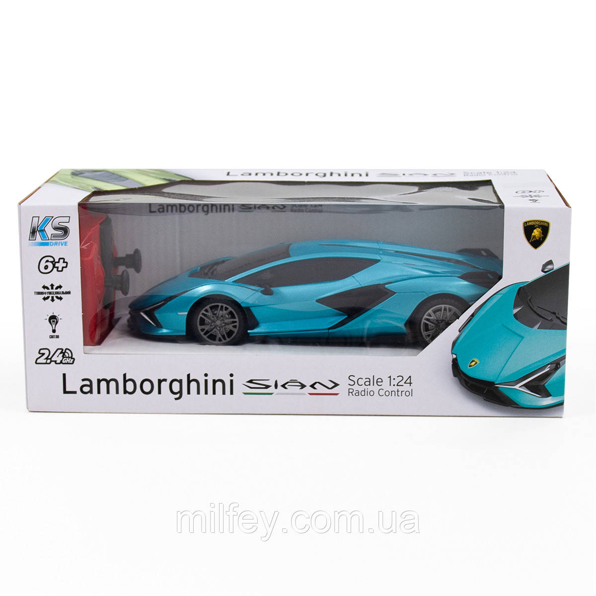 Автомобіль KS Drive на радіокеруванні - Lamborghini Sian (1:24, синій), фото 1