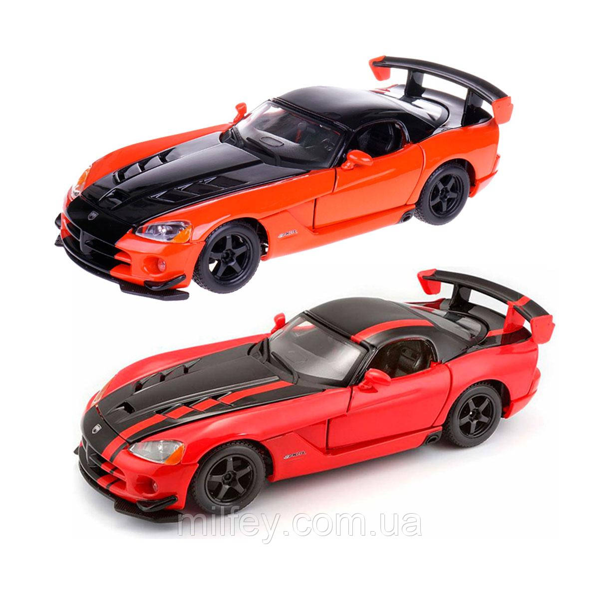 Автомодель — DODGE VIPER SRT10 ACR (асорти оранж-чорн металік, червоний металік, 1:24), фото 1