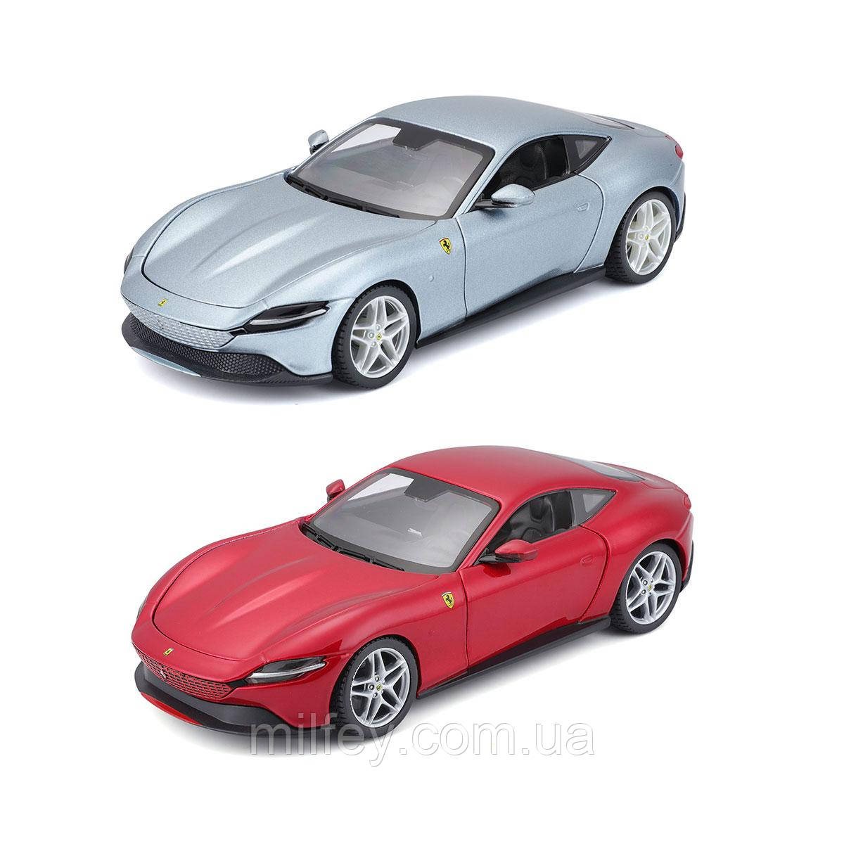 Автомодель — Ferrari Roma (асорти сірий металік, червоний металік, 1:24), фото 1