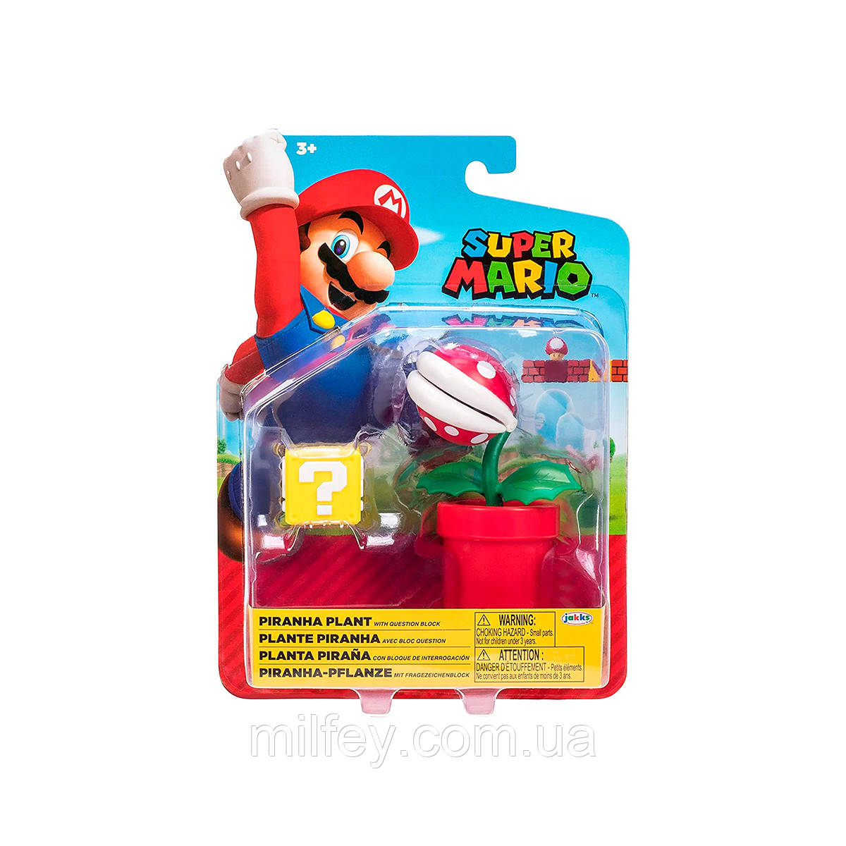 Ігрова фігурка з артикуляцією SUPER MARIO — РОЗТІННЯ-ПІРАН'Я (10 cm, з аксесуаром)