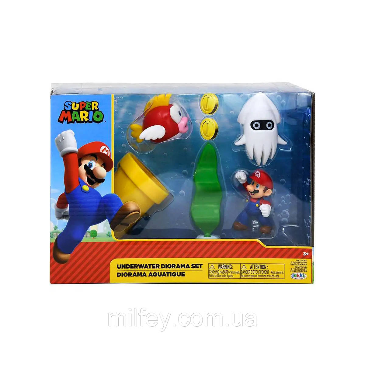 Ігровий набір із фігурками SUPER MARIO — ПІДВОДНИЙ СВІТ (з аксесуарами)