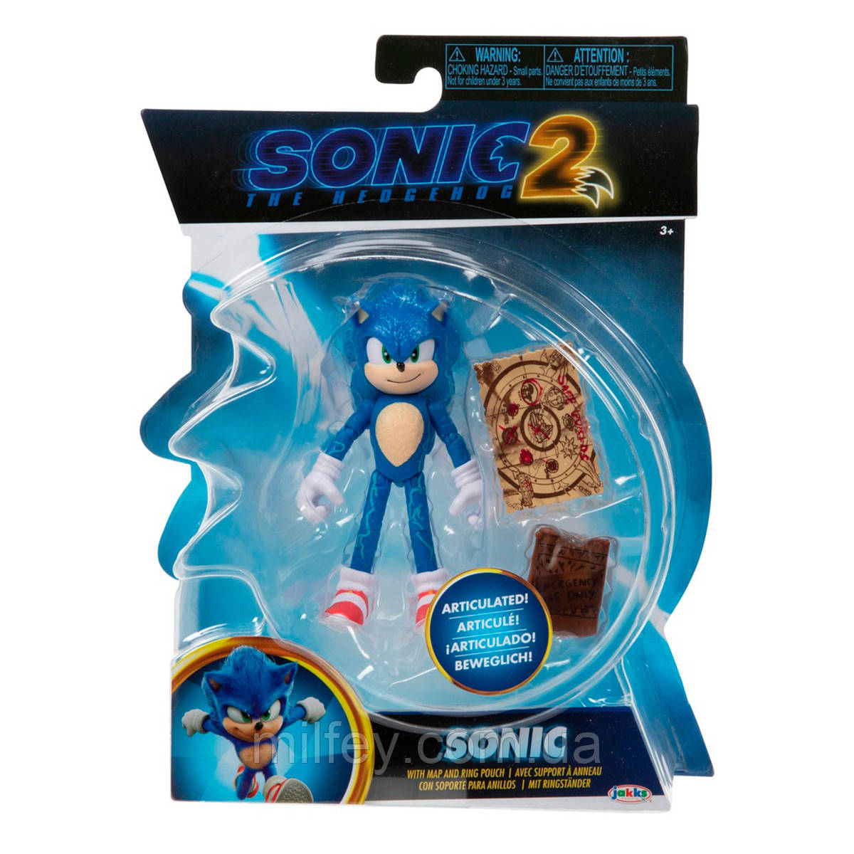 Ігрова фігурка з артикуляцією SONIC THE HEDGEHOG 2 W2 — СОНІК (10 cm, з аксесом.)