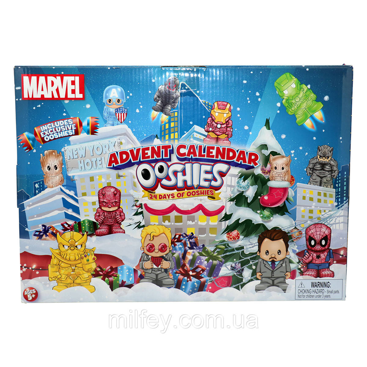 Набір ігрових фігурок OOSHIES — АДВЕНТ-КАЛЕНДАР МАРВЕЛ (24 фігурки)
