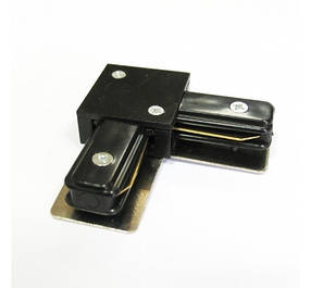 З'єднувач для треків LED світильників l8-017 кутовий (90*) однофазний чорний Код.57213