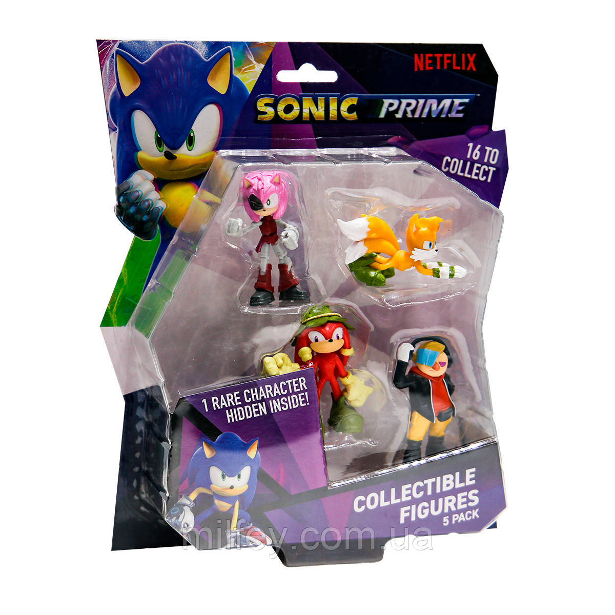 Набір ігрових фігурок SONIC PRIME — ЗАСТОСУВАННЯ НАКЛЗА (5 фігурок, 6,5 cm)
