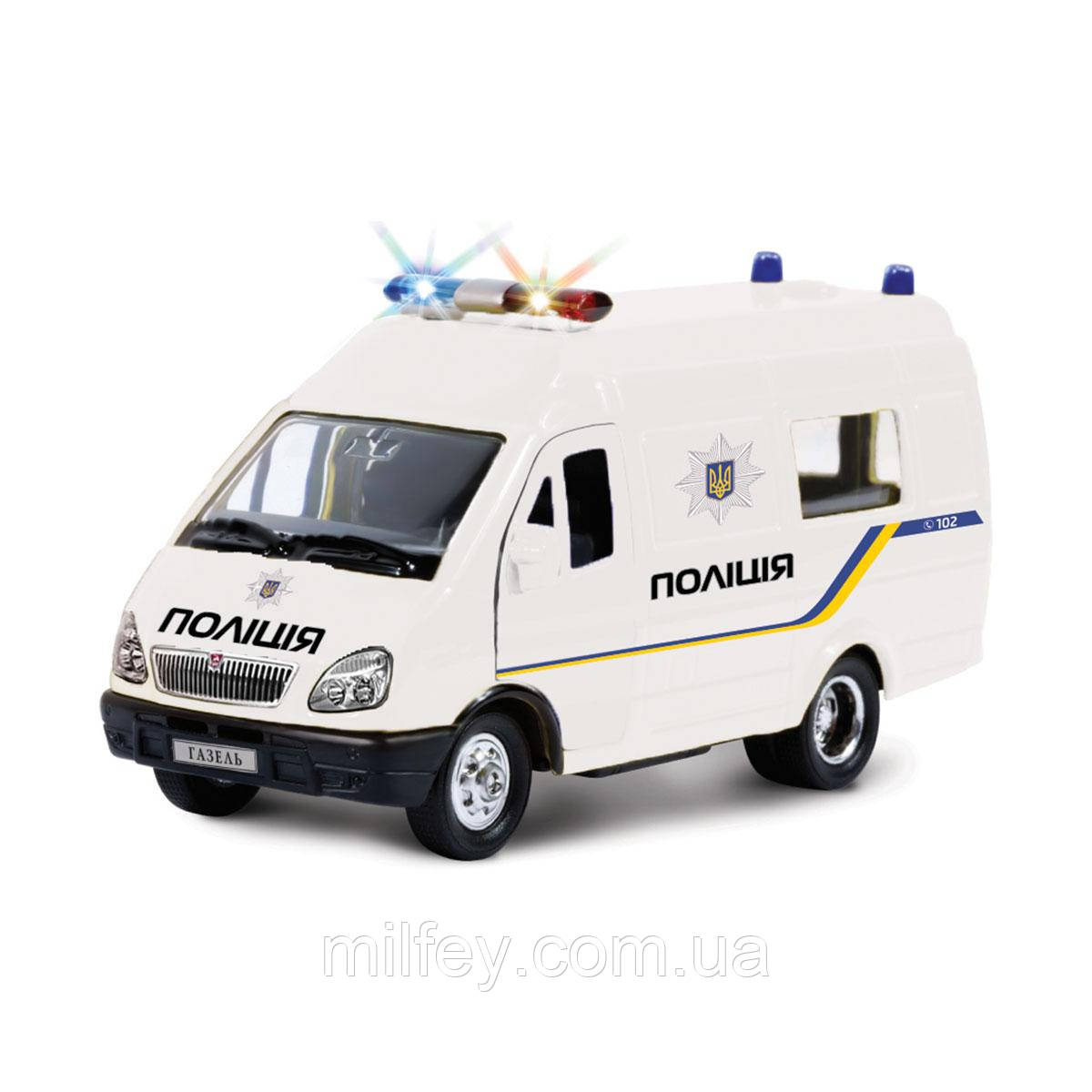 Автомодель — ГАЗЕЛЬ ПОЛІЦІЯ (світло, озвуч. укр.яс.), фото 1