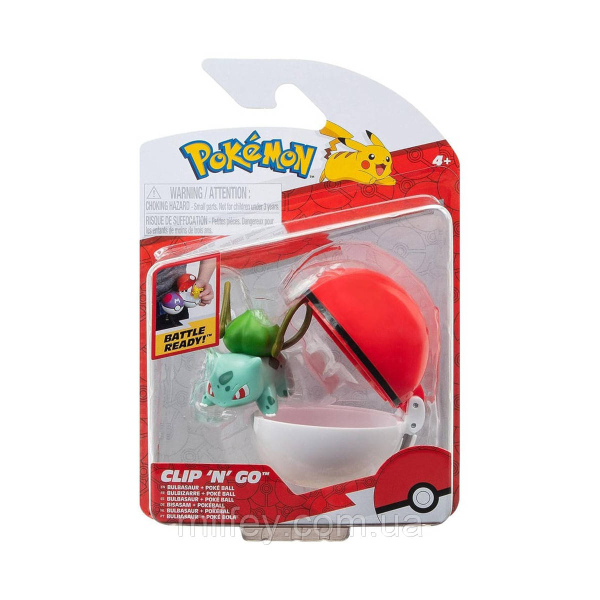 Ігровий набір POKEMON W15 — БУЛЬБАЗАВР У ПОКЕБЛЕ (ігрова фігурка, покебол)