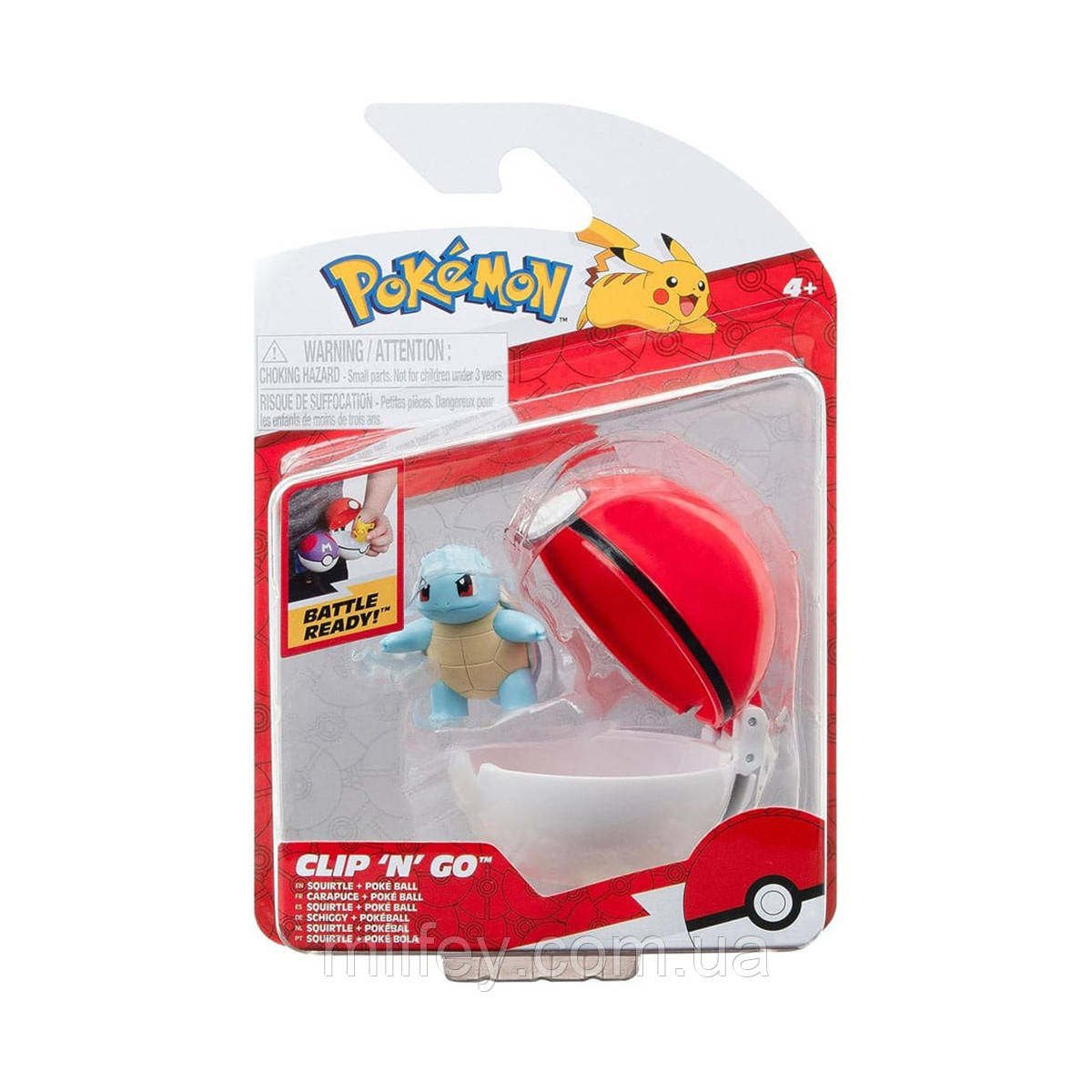Ігровий набір POKEMON W15 — СКВІРТЛ У ПОКЕБЛЕ (ігрова фігурка, покебол)