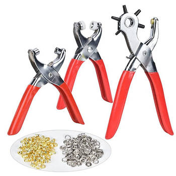 Багатофункціональний набір GS | револьверний дирокол | установник люверсів | установник кнопок