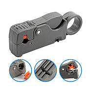 Зручний інструмент для зачищення коаксіального кабелю | 2 регульованих леза | стрипер, фото 8