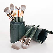 Професійний набір - 14 пензликів для нанесення макіяжу - у тубусі - таклон, фото 6