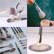 Професійний набір - 14 пензликів для нанесення макіяжу - у тубусі - таклон, фото 9