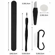 Набір інструментів для догляду за ногами 10 в 1 - набір для педикюру в кейсі - black, фото 4