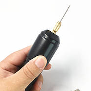Ювелірний USB-дриль - 5V - міні дриль для плат, прикрас - 10 свердел і ключ, фото 10