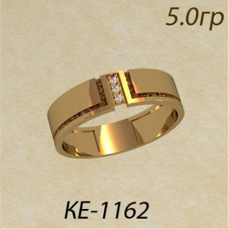 Модное гладкое женское золотое кольцо с патиной - фото 1 - id-p357020034