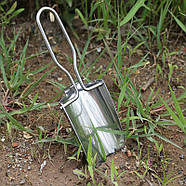 Портативна лопата з нержавіючої сталі - для кемпінгу - садова - похідна - в автомобіль, фото 8