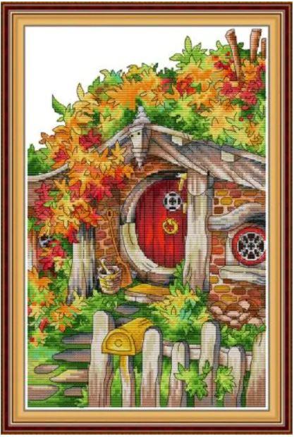 Набір для вишивання за нанесеною на канву схемою "Colorful Kiya". AIDA 14CT printed, 27*38 см