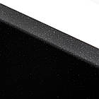 Мийка для кухні гранітна квадратна PLATINUM 4040 RUBA 440x440x200мм чорна PLS-A40848, фото 7