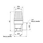 Запобіжний клапан SANDIPLUS 1/2" вн-вн 2 бар SD2442, фото 2