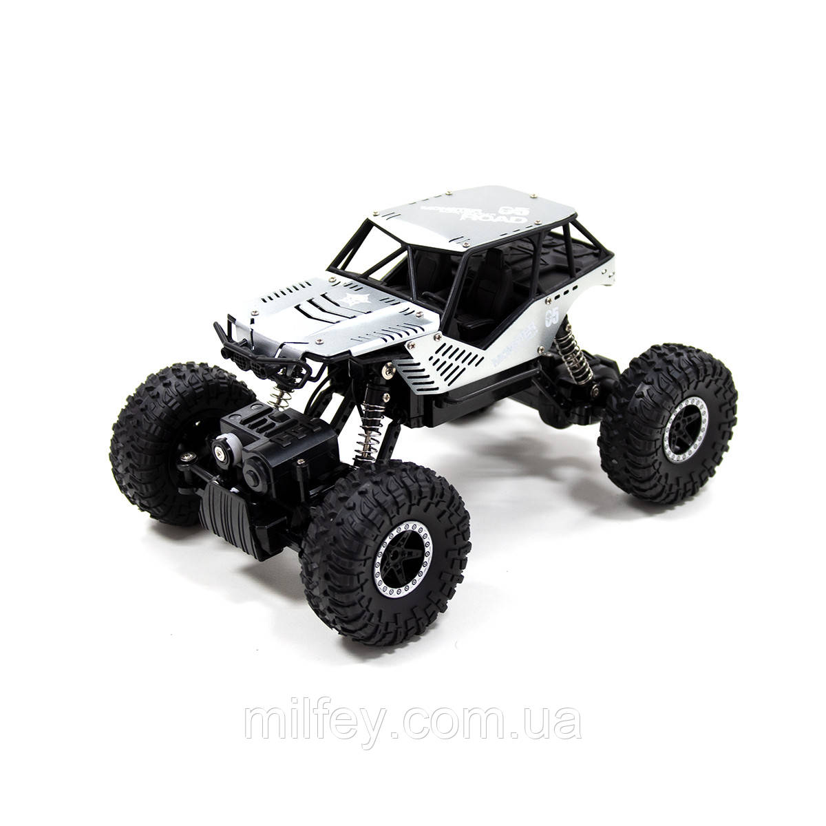 Автомобіль OFF-ROAD CRAWLER на р/к — TIGER (матовий сірий, акум. 4,8V, металл. корпус, 1:18), фото 1