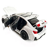 Іграшкова машинка металева BMW 320Li, БМВ, біла, звук, світло, інерція, откр двері, багажник, капот, Автоексперт, 1:32,15*7*5см, фото 4