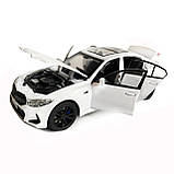 Іграшкова машинка металева BMW 320Li, БМВ, біла, звук, світло, інерція, откр двері, багажник, капот, Автоексперт, 1:32,15*7*5см, фото 5