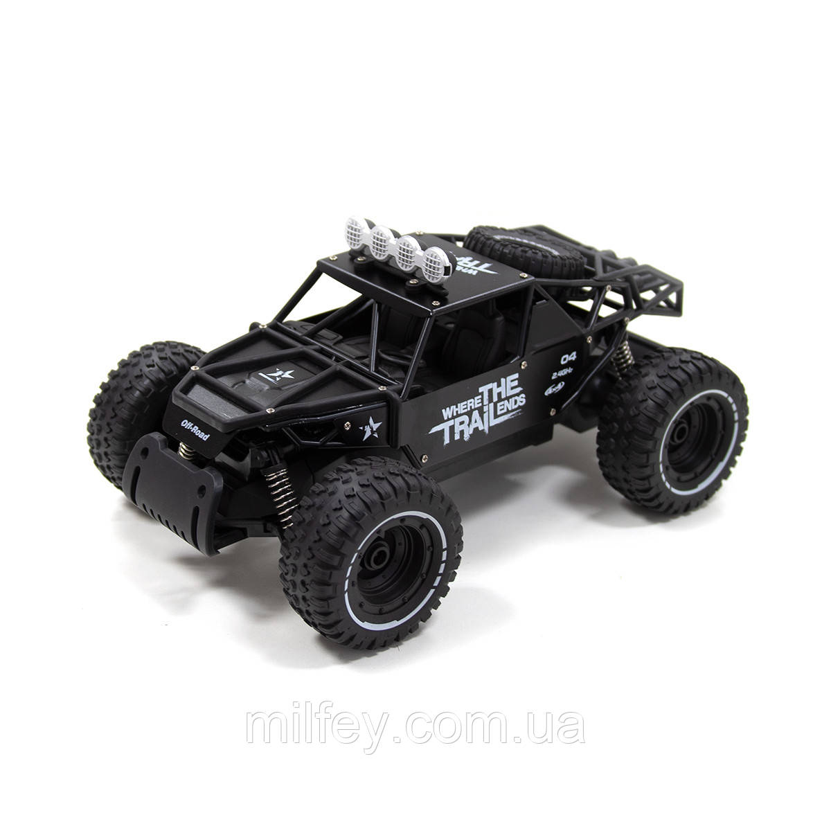 Автомобіль OFF-ROAD CRAWLER на р/к — RACE (матовий чорний, метал. корпус, акум.6V, 1:14), фото 1