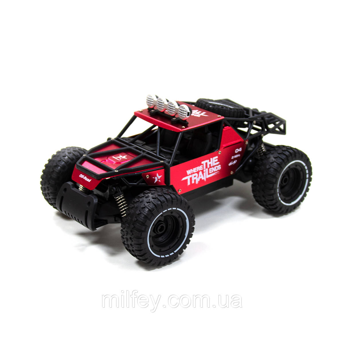 Автомобіль OFF-ROAD CRAWLER на р/к — RACE (матовий червоний, метал. корпус, акум.6V, 1:14), фото 1