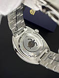 Гібридний (Кварц + механічний хронограф) годинник із сапфіровим склом Pagani Design PD-1696 Silver-Blue, фото 4