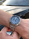 Гібридний (Кварц + механічний хронограф) годинник із сапфіровим склом Pagani Design PD-1696 Silver-Blue, фото 10