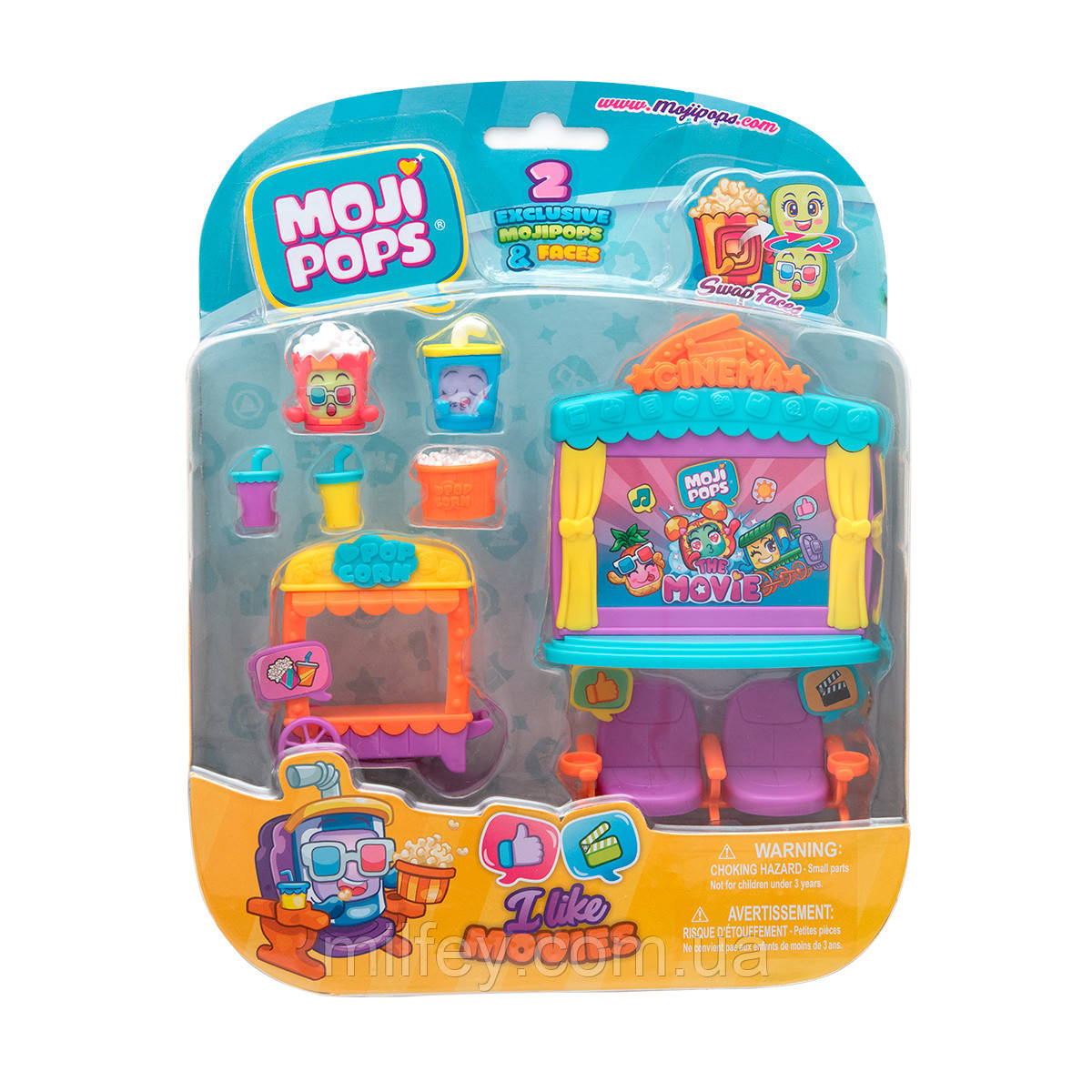 Ігровий набір MOJI POPS — КІНОТЕАТР (2 фігурки, аксесуари)
