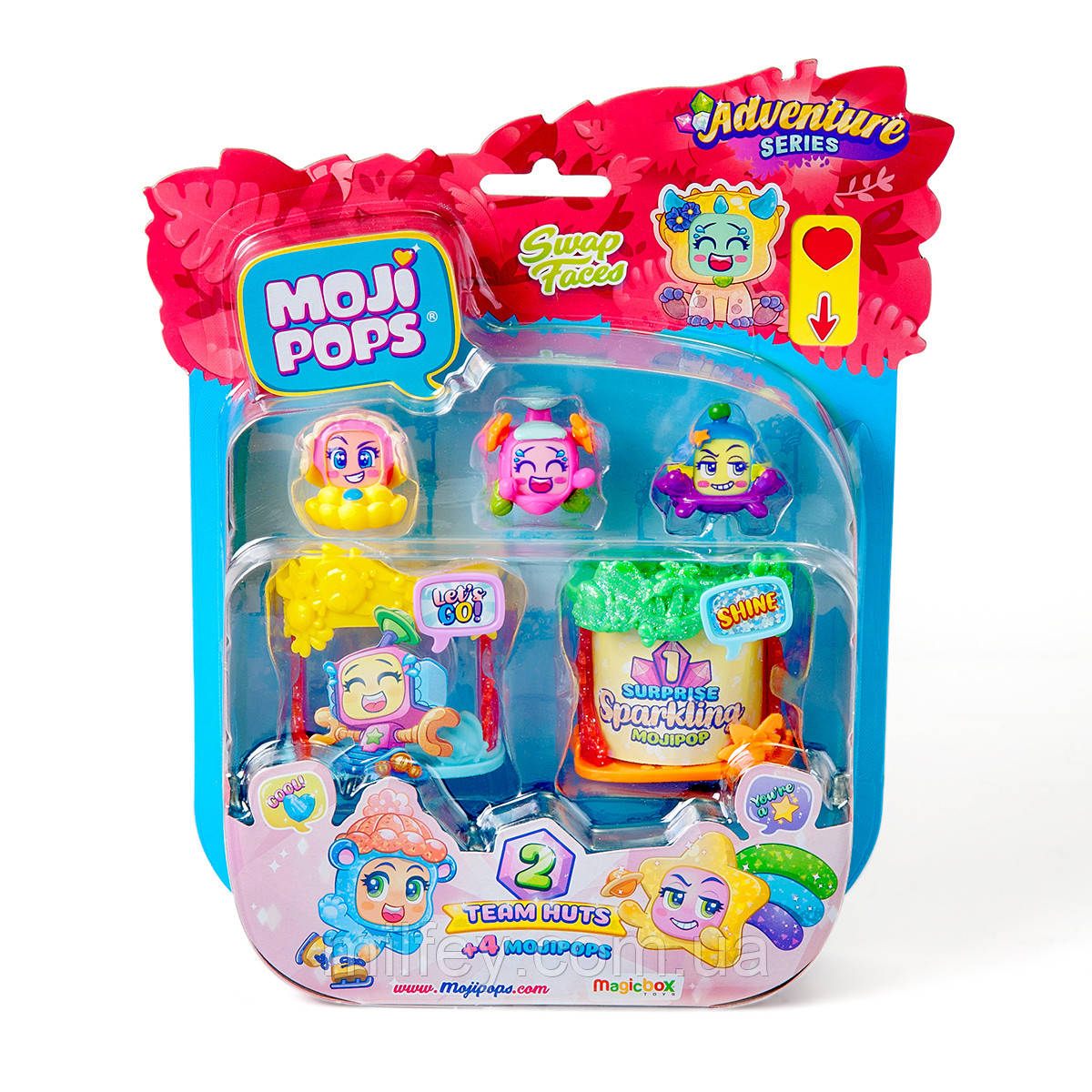 Ігровий набір MOJI POPS серії "Adventure" — КОМАНДНІ ПРИМИКАННЯ (4 фігурки, аксесуари)