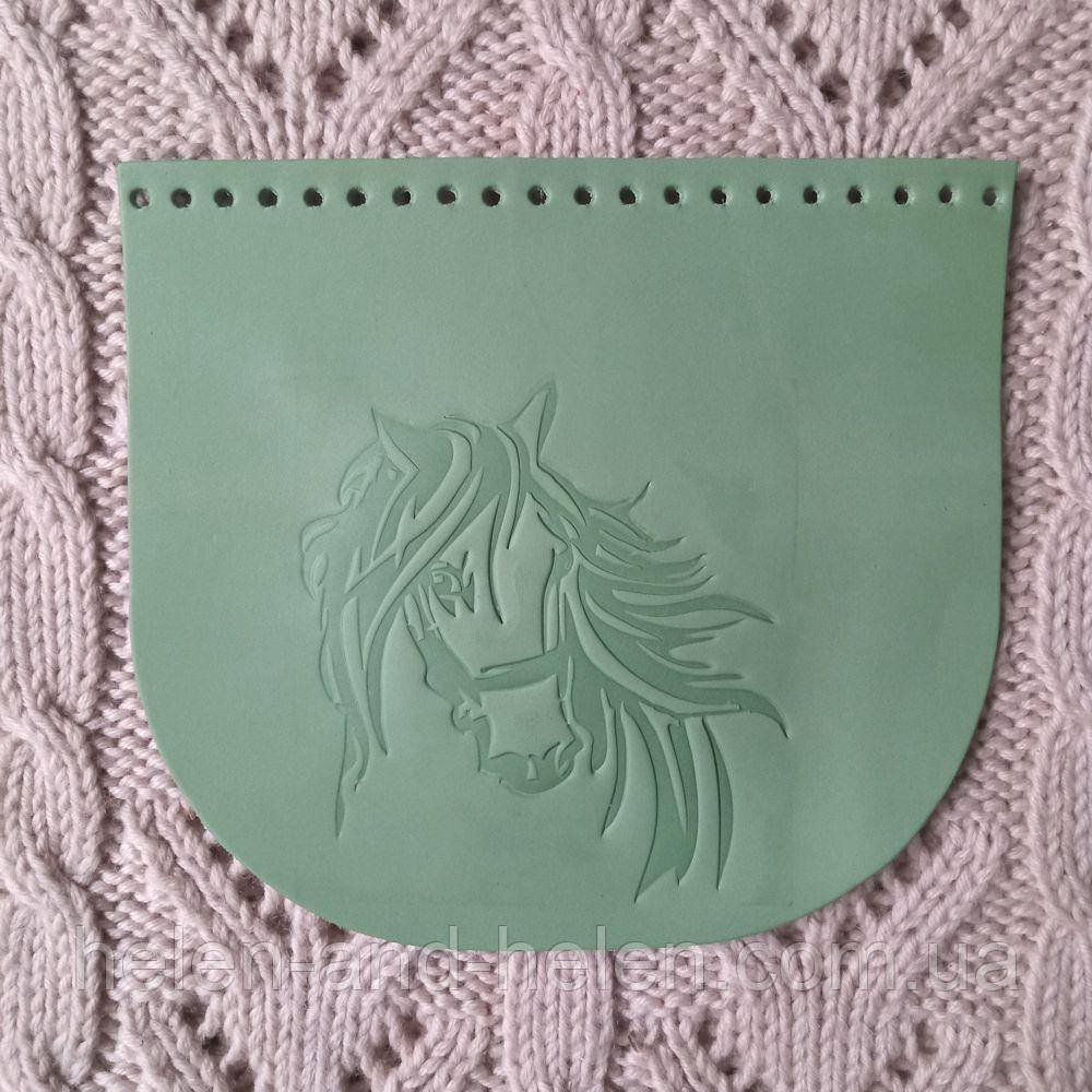 Клапан для сумки "Кiнь". Фісташка., фото 1