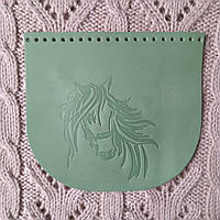 Клапан для сумки "Кiнь". Фісташка.