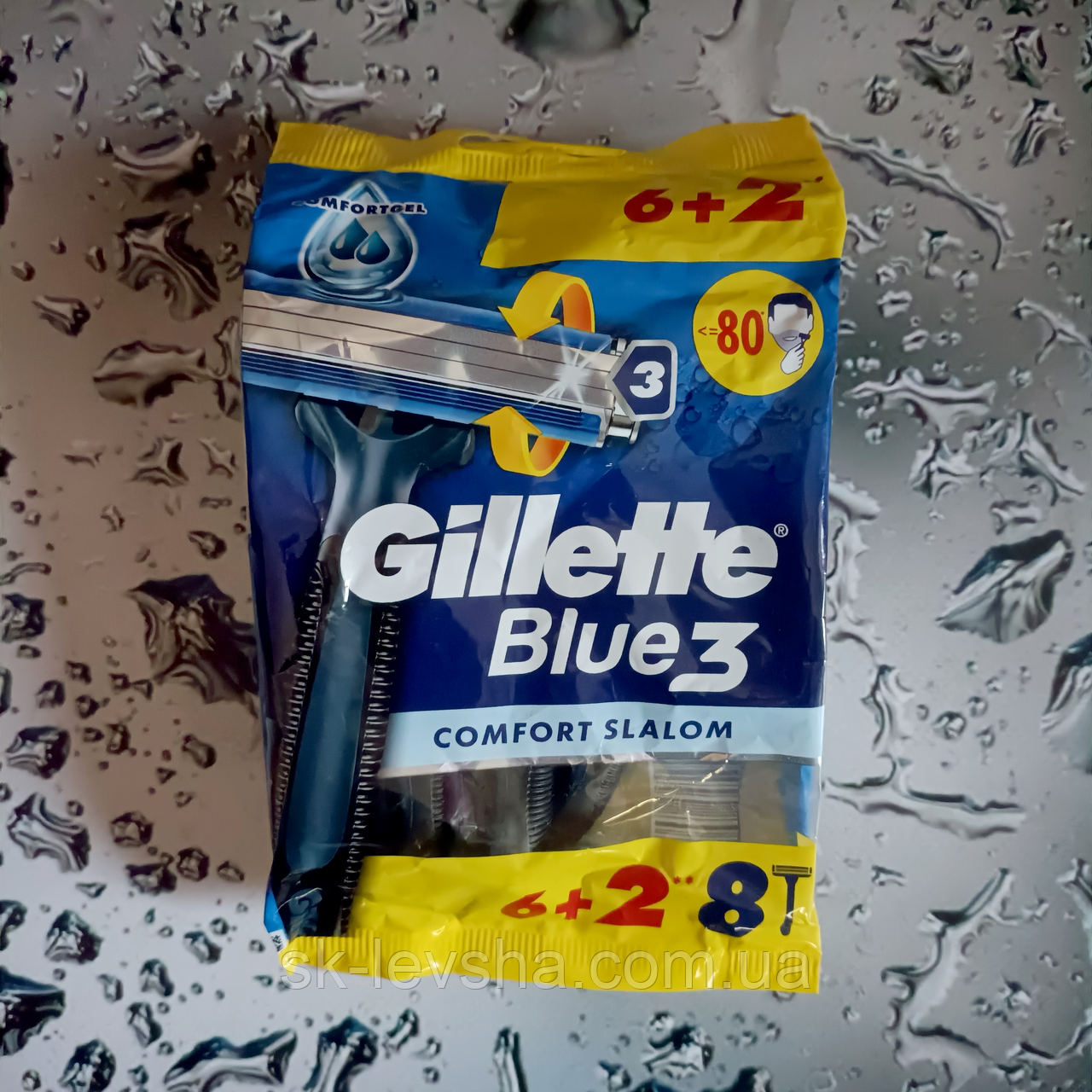 Станки для гоління Gillette Blue® 3 Comfort Slalom 6+2 шт.