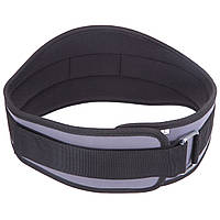 Пояс атлетичний посилений регульований ZELART SB-165506 ширина-15 см розмір-XS-XXL сірий