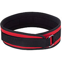 Пояс атлетичний посилений регульований ZELART SB-165472 ширина-10 см розмір-XS-XXL червоний