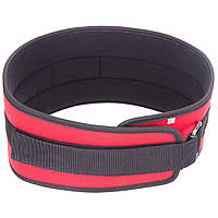 Пояс атлетичний посилений регульований ZELART SB-165486 ширина-15 см розмір-XS-XXL червоний